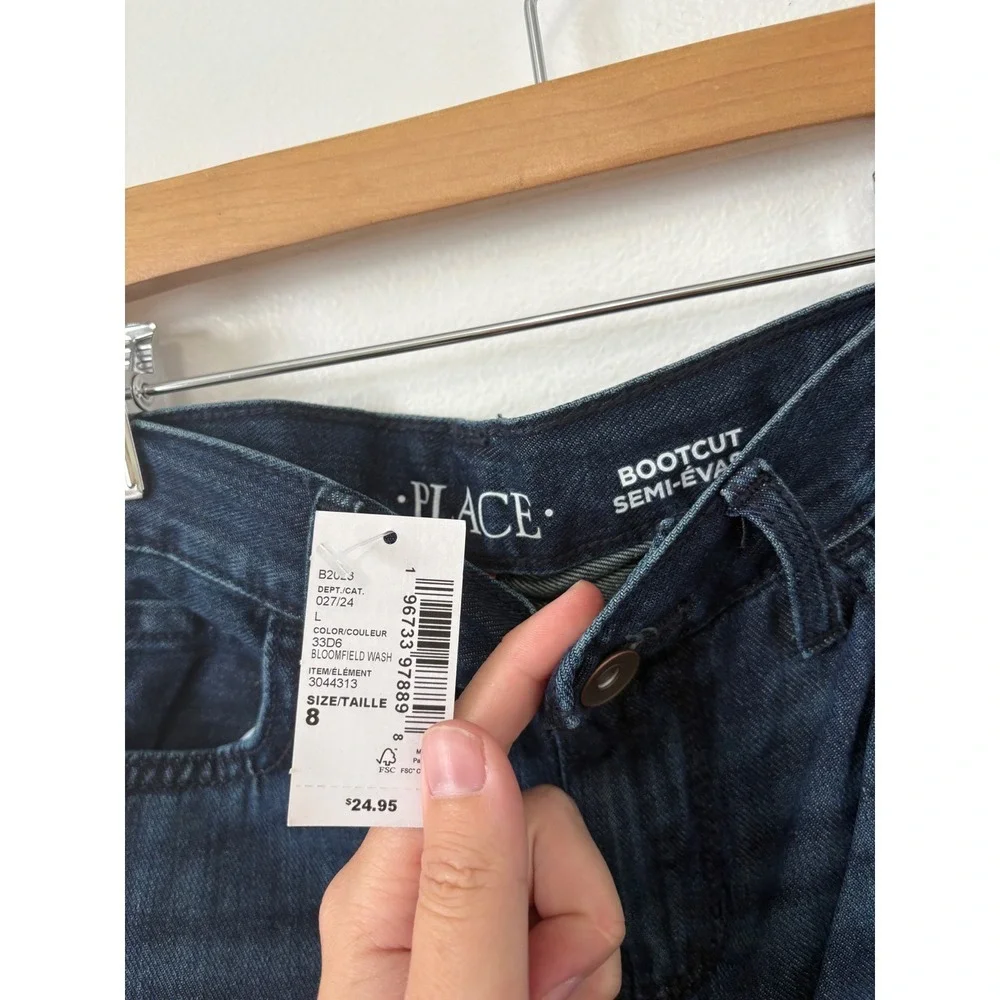 NWT - The Children's Place Bootcut Jeans – Bloomfield Wash – Size 8 - Picture 2 of 3